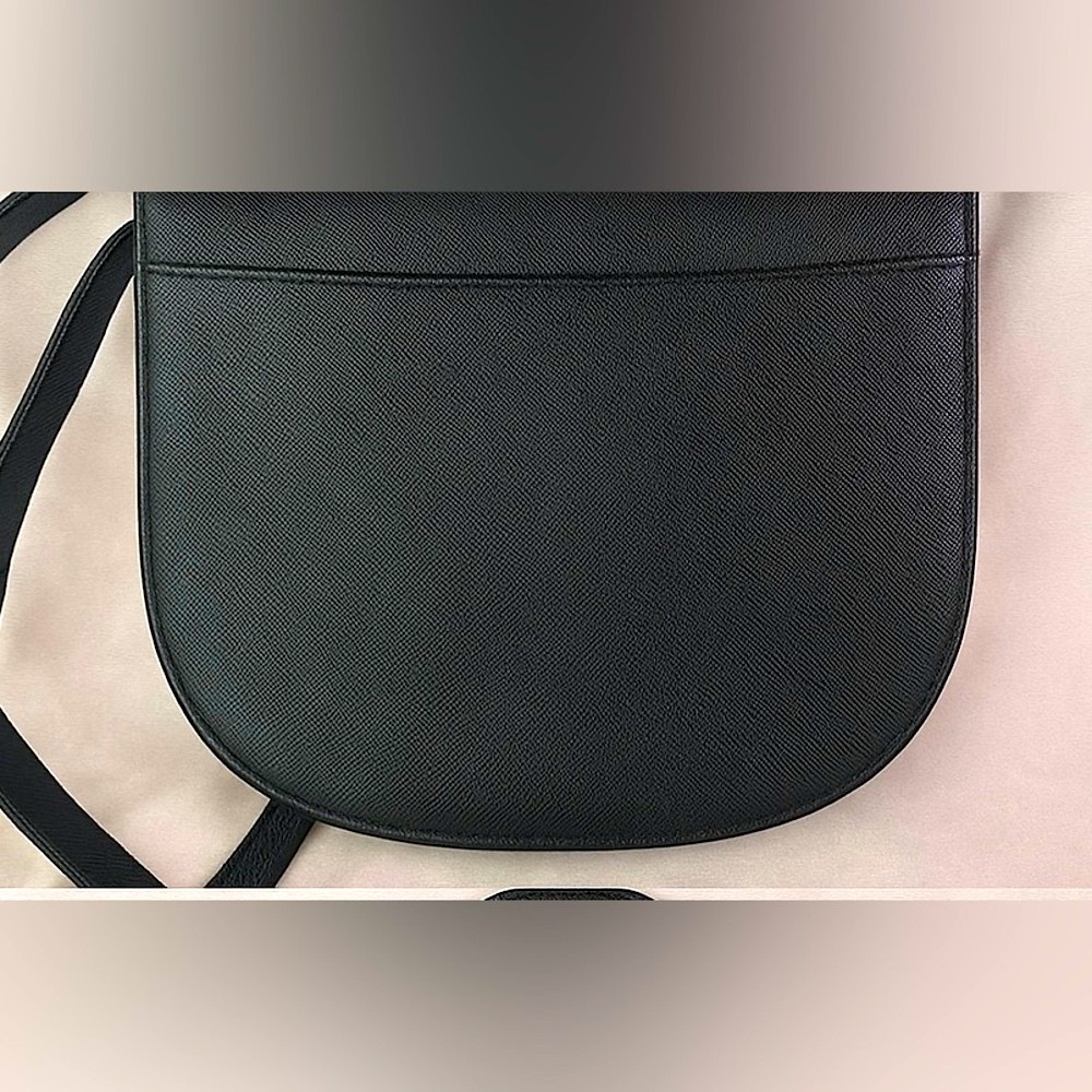 Yves Saint Laurent Saddle Bag Rare Saffiano Scalloped Monogram 80s YSL Crossbody - Picture 15 of 16